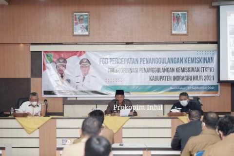Bupati Pimpin HM Wardan Pimpin Rapat FGD Percepatan Penanggulangan Kemiskinan TH 2021