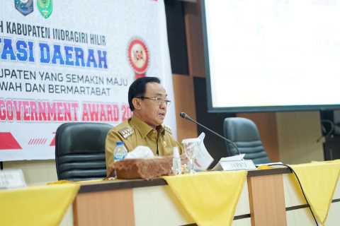 IGA Award 2021 Masuk Dalam Penilaian, Bupati HM. Wardan Presentasi Inovasi Inhil