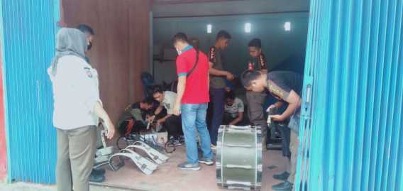 Personil Korsik Satpol PP Inhil Perawatan Alat