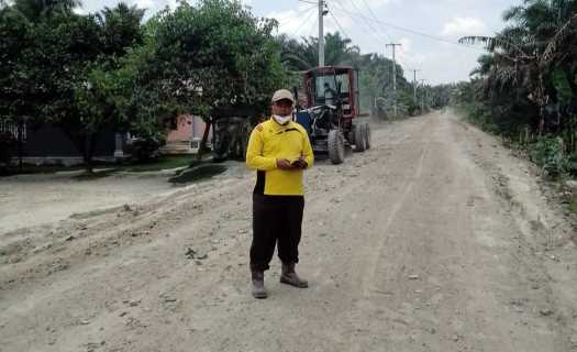 Pemdes Sekara dan PT Simas Aliantan Kolaborasi Bangun Jalan