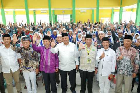 Sebanyak 365 Jamaah Haji Asal Siak Tiba di Pekanbaru.
