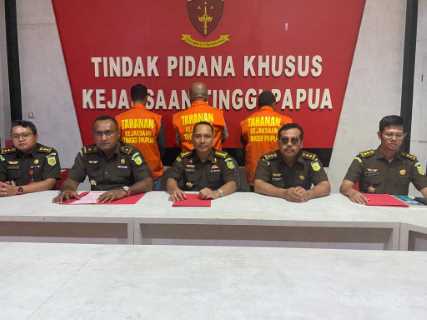 Tiga Tersangka Perkara Kmk- Konstruksi PT. BPD Ditahan Kejati Papua