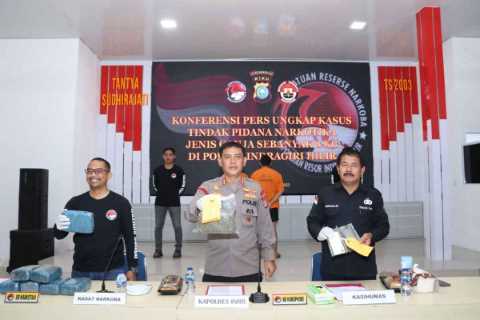 Polres Inhil Ungkap Peredaran 8 Kg Ganja dan 2,26 Gram Sabu