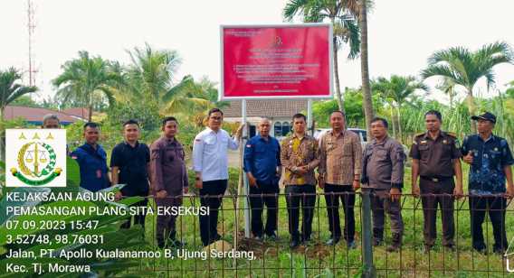 Penitipan Aset Hasil Sita Eksekusi Milik Terpidana BENNY TJOKROSAPUTRO di Deli Serdang