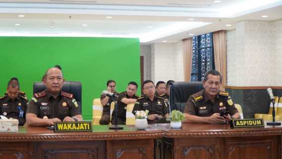 Wakil Kepala Kejaksaan Tinggi Riau mengikuti kegiatan Pembukaan Rapat Kerja Teknis Bidang/Badan Diklat Kejaksaan RI Tahun 2023 secara virtual