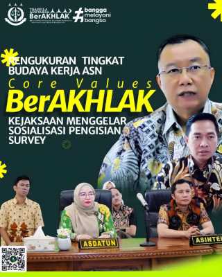 Asintel dan Asdatun Kejati Riau Mengikuti Sosialisasi Pengisian Survei Core Values ASN Berakhlak