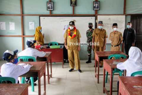 Pastikan Pelaksanaan Vaksinasi bagi Pelajar dan PTM Tetap Berlangsung, Wabup  H.Syamsuddin Turun Lansung Kunjungi SMP N 03 Tembilahan Hulu