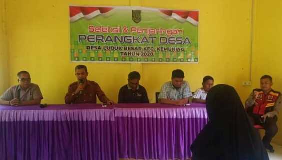 Pemdes Lubuk Besar Gelar Seleksi Perangkat Desa