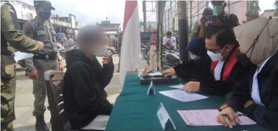 Satpol PP Inhil Lakukan Yustisi Sidang Ditempat, 25 Orang Terjaring