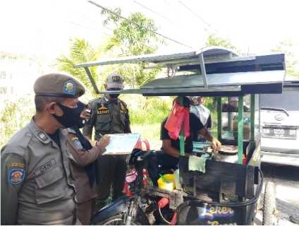 Gunakan Badan Jalan, Pelaku Usaha Diberikan Peringatan Satpol PP Inhil