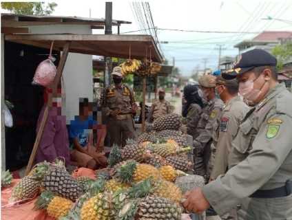 Tidak Kooperatif, Pedagang Diberi Peringatan oleh Satpol PP Inhil