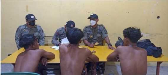Salahgunakan Obat, Satpol PP Inhil Amankan Sejumlah Pemuda 