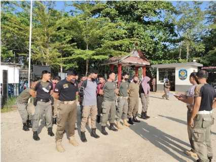 Latihan Baris Berbaris Satpol PP Inhil Dituntut Makin Disiplin