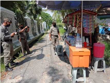 Pedagang Terus Diingatkan Petugas Satpol PP Inhil