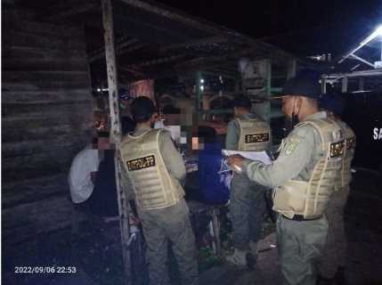Cipta Kondisi URC Satpol PP Inhil Laksanakan Patroli Malam