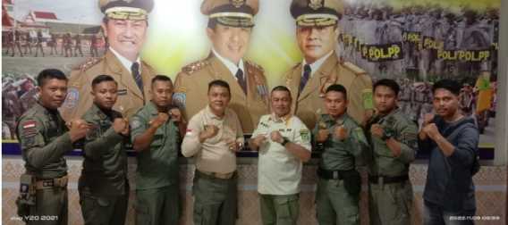 Kasatpol PP Inhil Lepas Kontingen Porprov 2022 Cabor Tarung Derajat