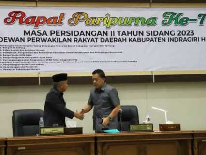 DPRD Inhil Gelar Rapat Paripurna ke-7 Masa Persidangan II