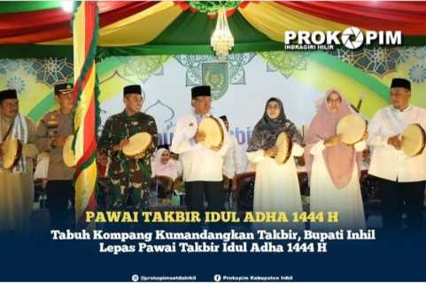 Bupati Inhil Lepas Peserta Pawai Takbir Idul Adha 1444 H