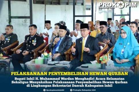 Bupati Wardan Apresiasi Jumlah Hewan Qurban yang Dipotong di Setdakab Inhil