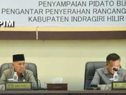 DPRD Inhil Gelar Rapat Paripurna Penyampaian Rancangan KUA dan PPAS 2024