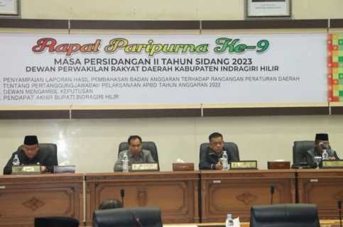 DPRD dan Pemkab Inhil Setujui Ranperda Pertanggungjawaban APBD 2022