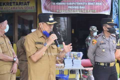 Wabup H.Syamsuddin Uti Apresiasi Kecamatan Tembilahan Hulu dalam Melaksanakan Vaksinasi bagi Warga Masyarakat
