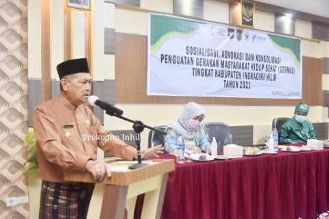 Ajak Masyarakat Hidup Sehat, Wabup H.Syamsuddin Uti Buka Germas Tingkat Kabupaten TH 2021