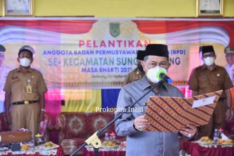 Wabup H.Syamsuddin Uti Kunker Ke Kecamatan Sungai Batang, Resmikan Keanggotaan BPD di 5 Desa dan Tinjau Vaksinasi