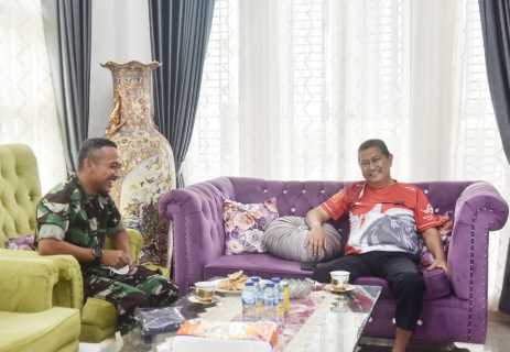 Terima Kunjungan Dandim 0314/Inhil, Wabup H.Syamsuddin Uti Mari Jaga Soliditas Pemda dengan TNI selama ini