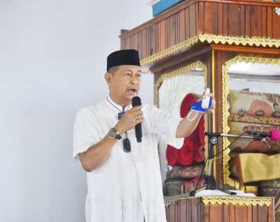 Hadiri Peringatan Maulid Nabi 1443 H di Mesjid Raudhah Hasanah, Wabup Syamsuddin Uti Ingatkan Calon Kades di Hari Terakhir Kampanye Jagan Money politik