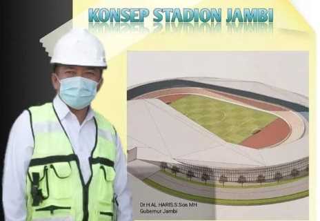 Pemrov Jambi: Konsep Desain Stadion Jambi, Atap Mencerminkan Helm Track Jambi